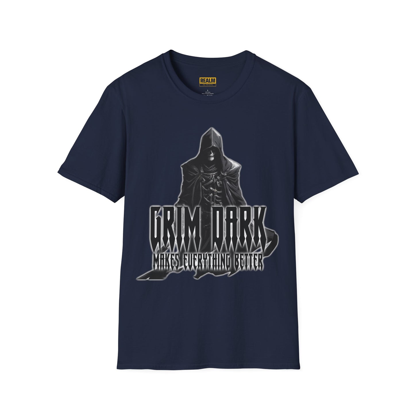 Grim Dark Unisex Softstyle T-Shirt Navy