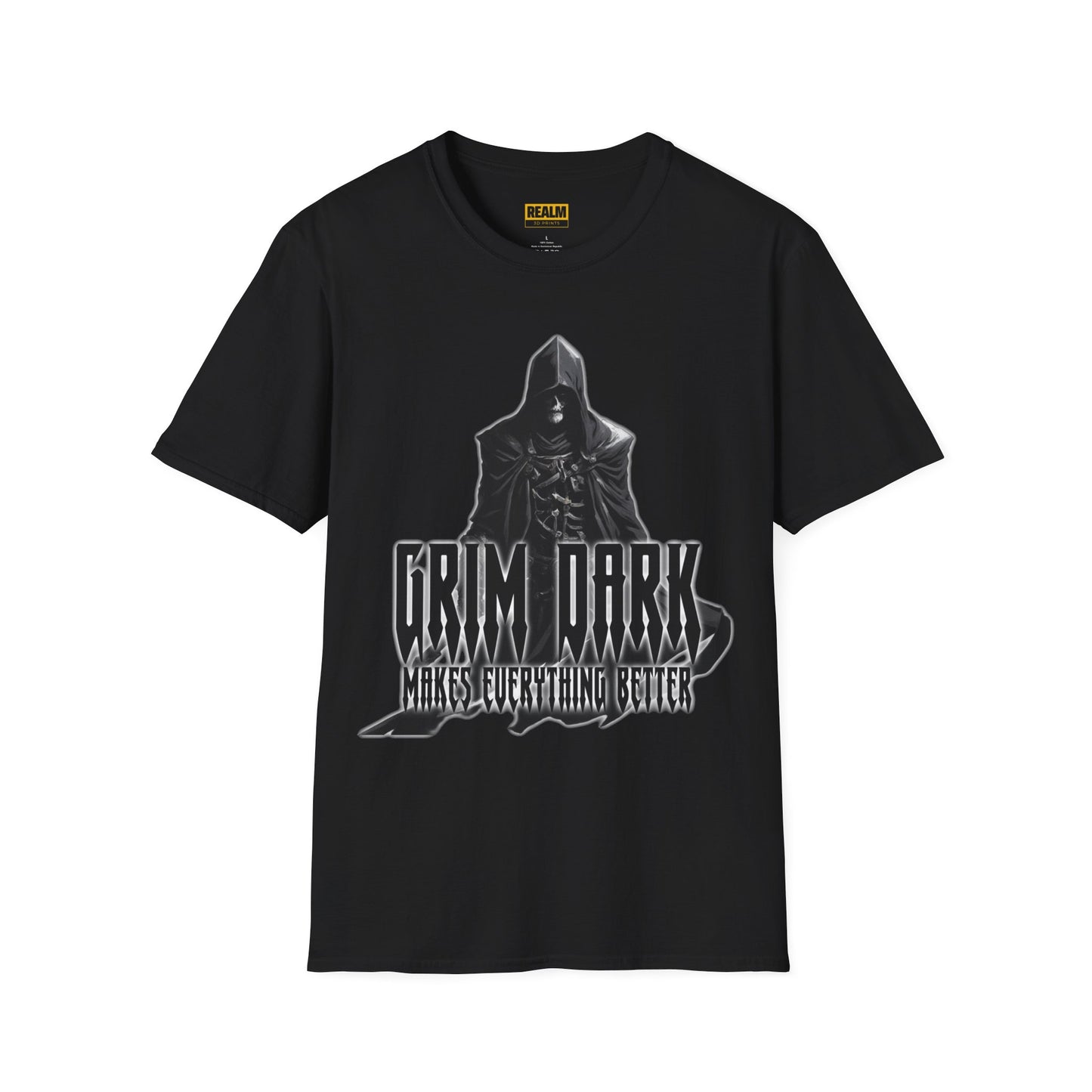 Grim Dark Unisex Softstyle T-Shirt Black