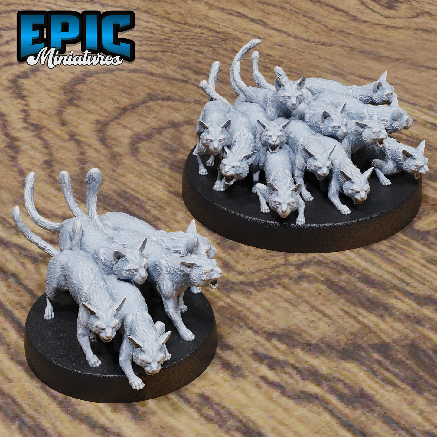 Epic Miniatures - Cat Swarm | 3D Printed D&D Tabletop Miniature