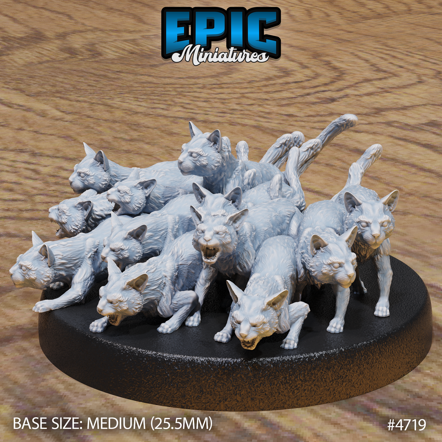 Epic Miniatures - Cat Swarm | 3D Printed D&D Tabletop Miniature