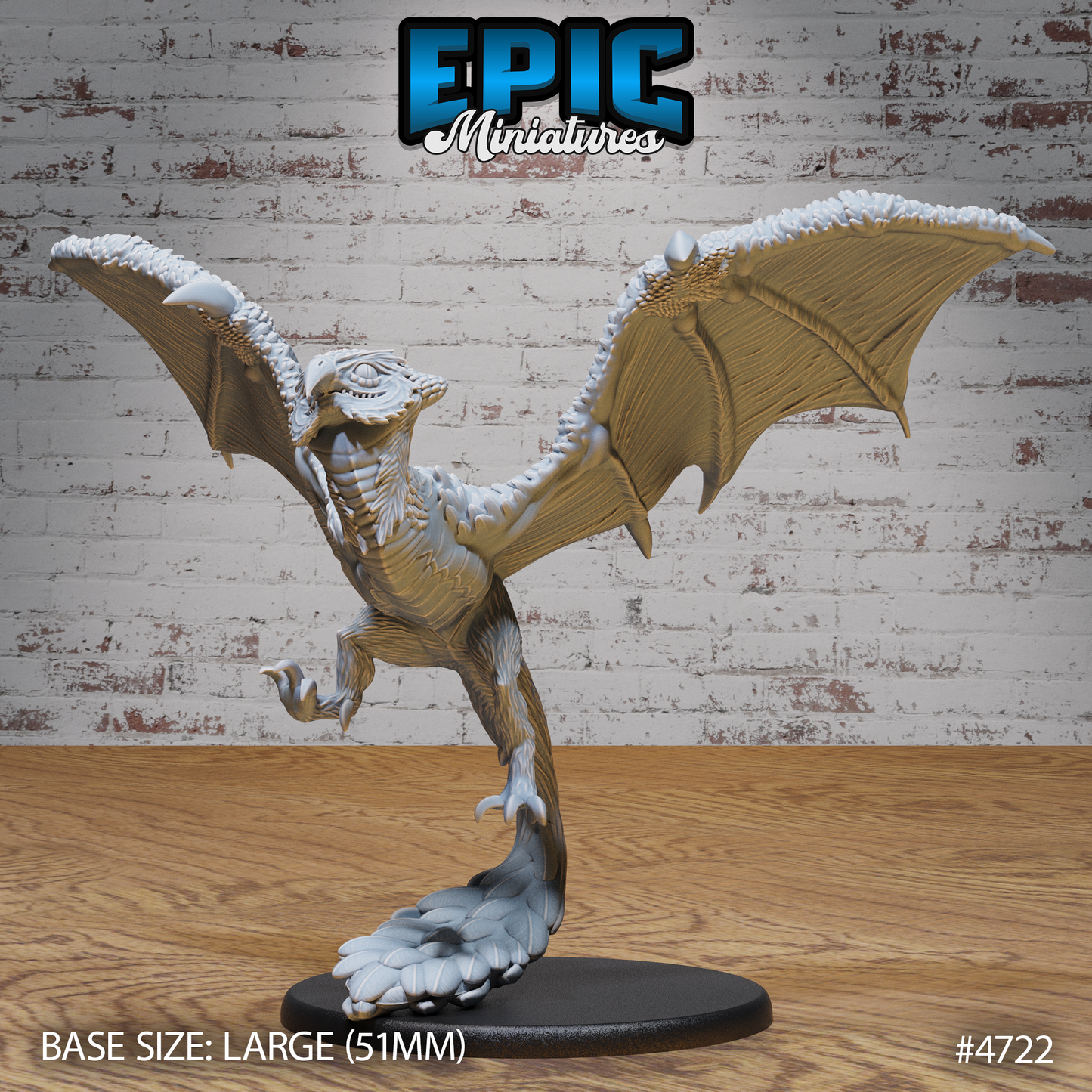 Epic Miniatures - Owl Wyvern | 3D Printed D&D Tabletop Miniature