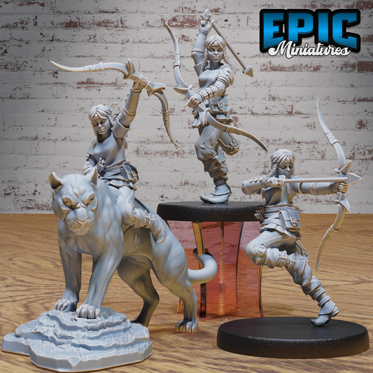 Hunter Girl #4748-4750 by Epic Miniatures | 3D Printable D&D Models