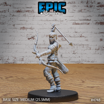 Hunter Girl #4748-4750 by Epic Miniatures | 3D Printable D&D Models