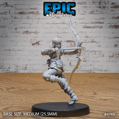 Hunter Girl #4748-4750 by Epic Miniatures | 3D Printable D&D Models