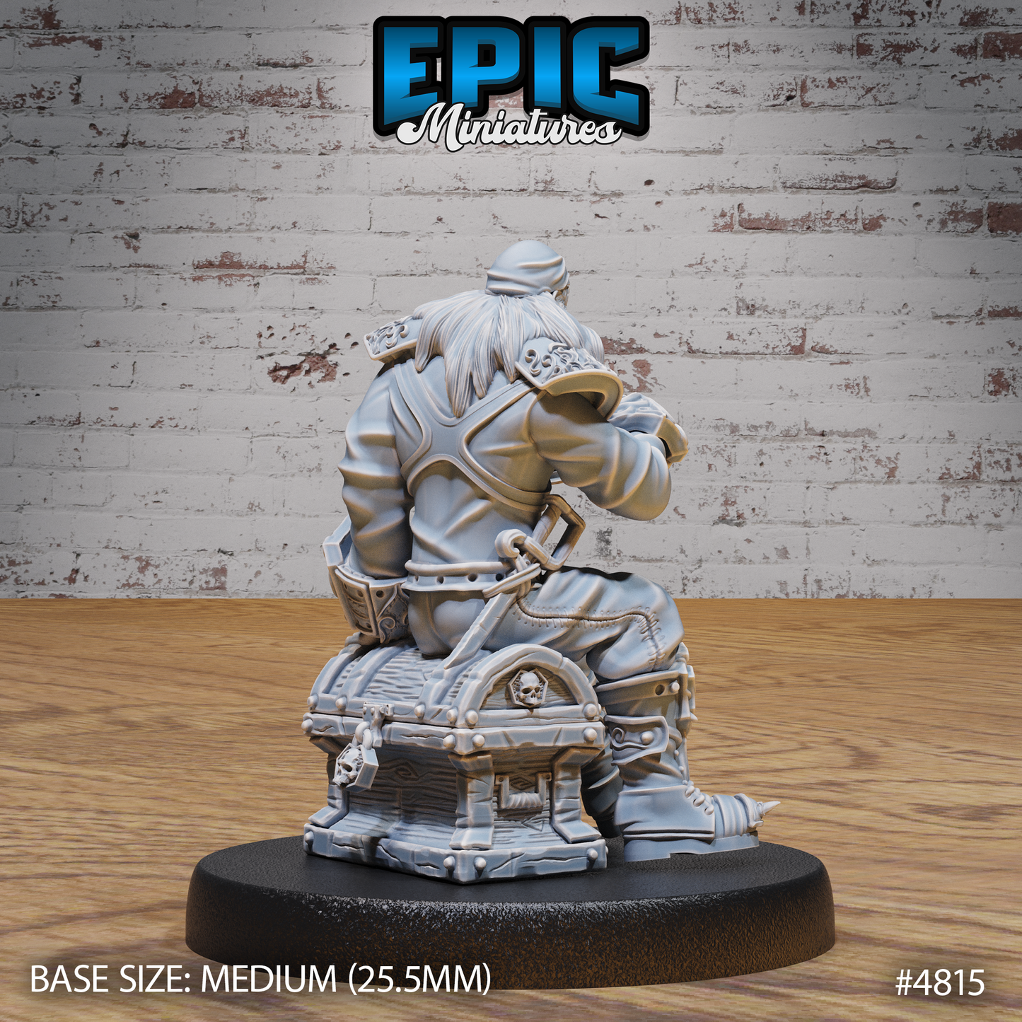 Pirate Captain Barbarossa #4814-#4816 by Epic Miniatures - Mysterious Ocean | DnD Tabletop Miniatures (28mm Scale)