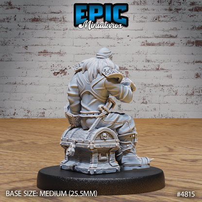 Pirate Captain Barbarossa #4814-#4816 by Epic Miniatures - Mysterious Ocean | DnD Tabletop Miniatures (28mm Scale)