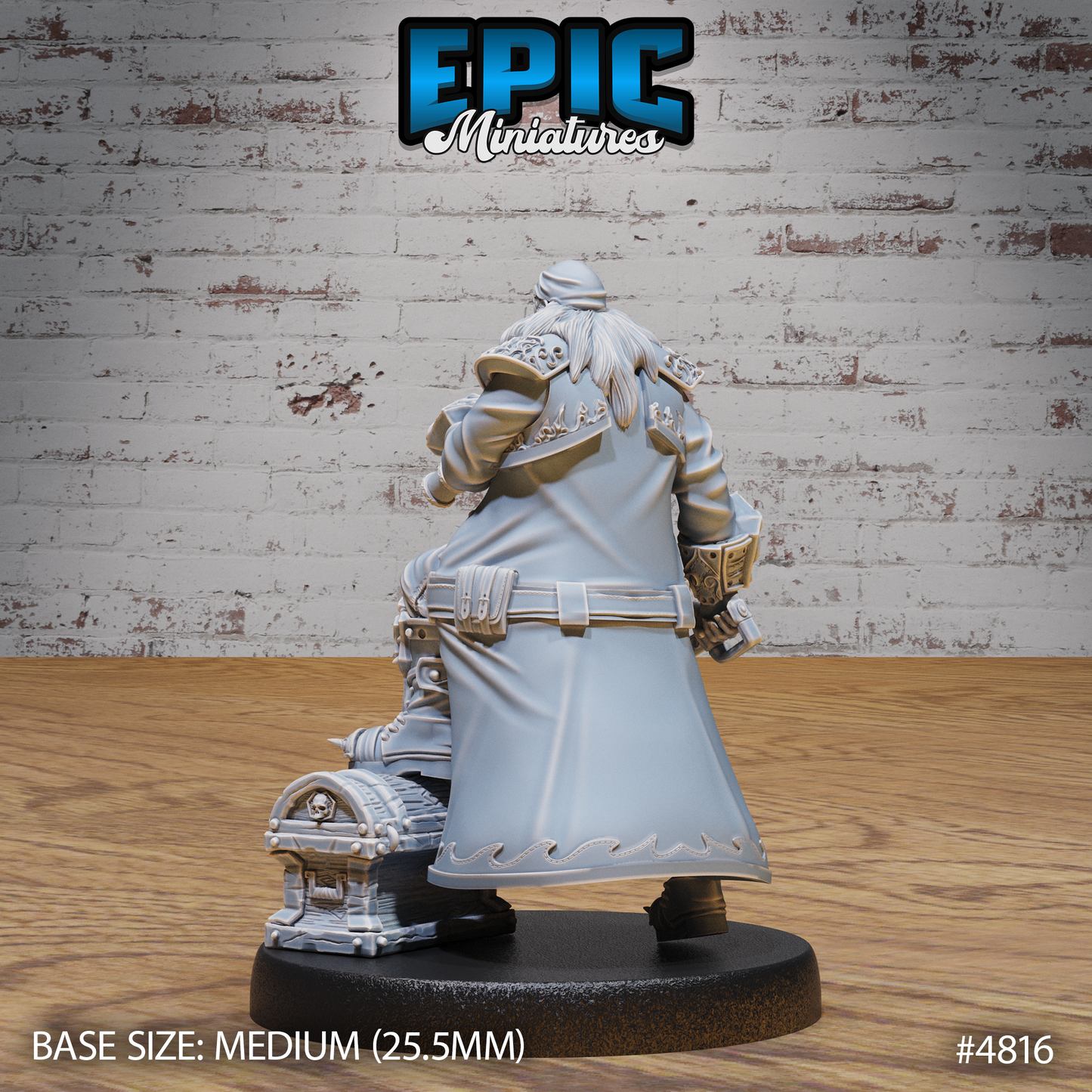 Pirate Captain Barbarossa #4814-#4816 by Epic Miniatures - Mysterious Ocean | DnD Tabletop Miniatures (28mm Scale)