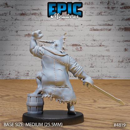 Sawhead Pirate #4817-#4819 by Epic Miniatures - Mysterious Ocean | DnD Tabletop Miniatures (28mm Scale)