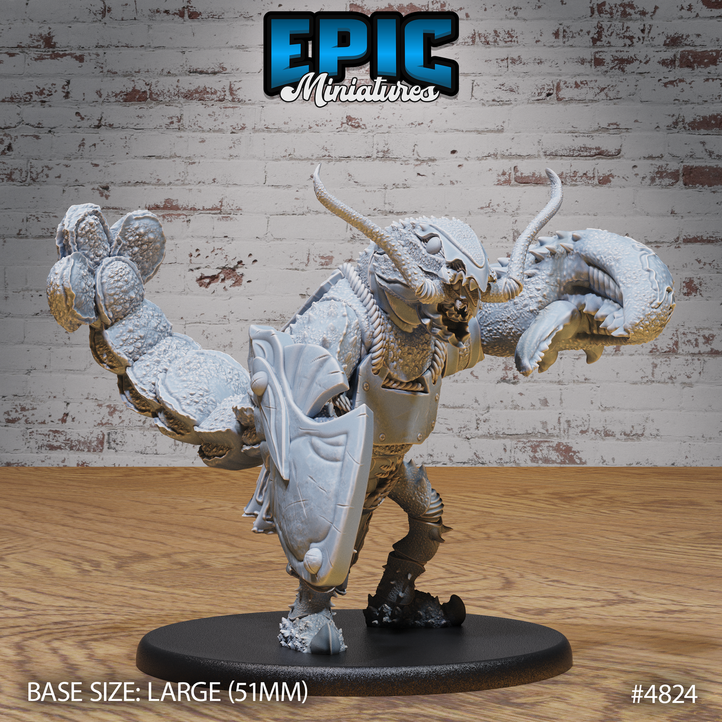 Lobster Folk Warrior #4823-#4825 by Epic Miniatures - Mysterious Ocean | DnD Tabletop Miniatures (28mm Scale)