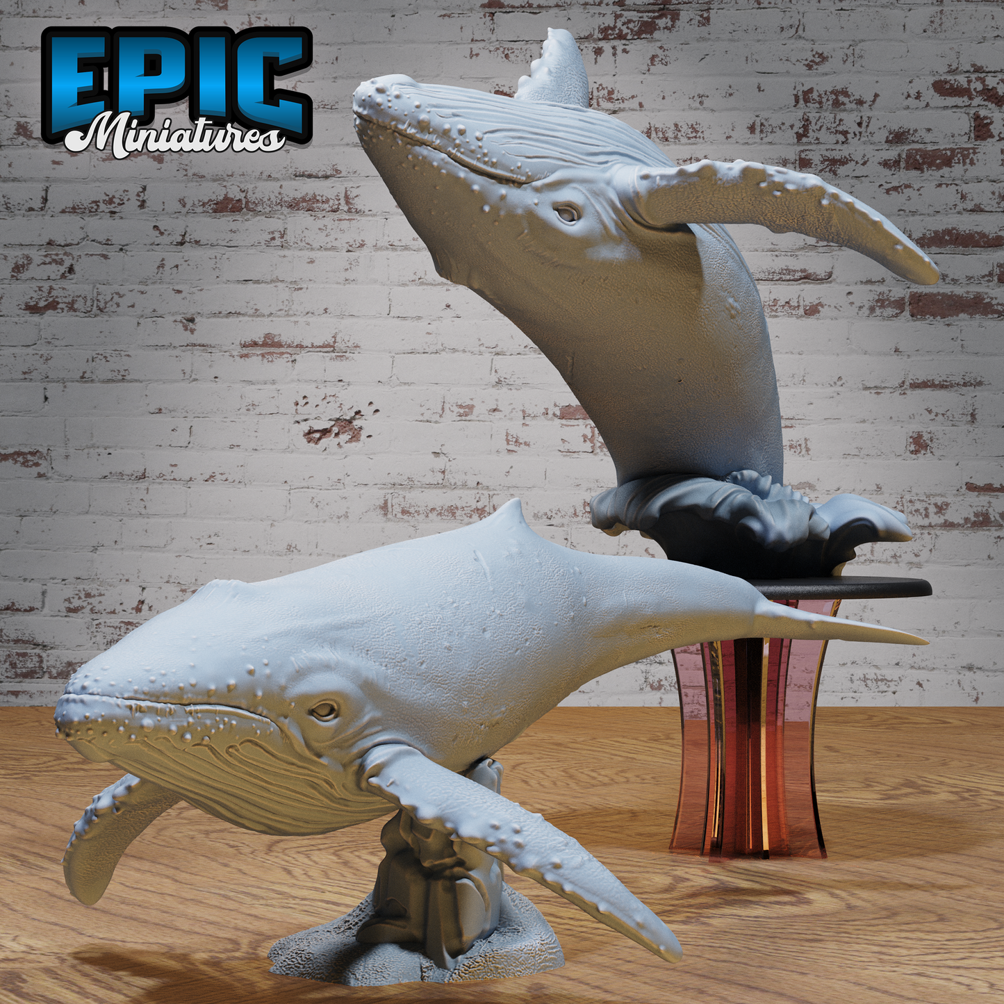 Humpback Whale #4826-#4827 by Epic Miniatures - Mysterious Ocean | DnD Tabletop Miniatures (28mm Scale)