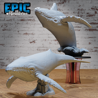 Humpback Whale #4826-#4827 by Epic Miniatures - Mysterious Ocean | DnD Tabletop Miniatures (28mm Scale)