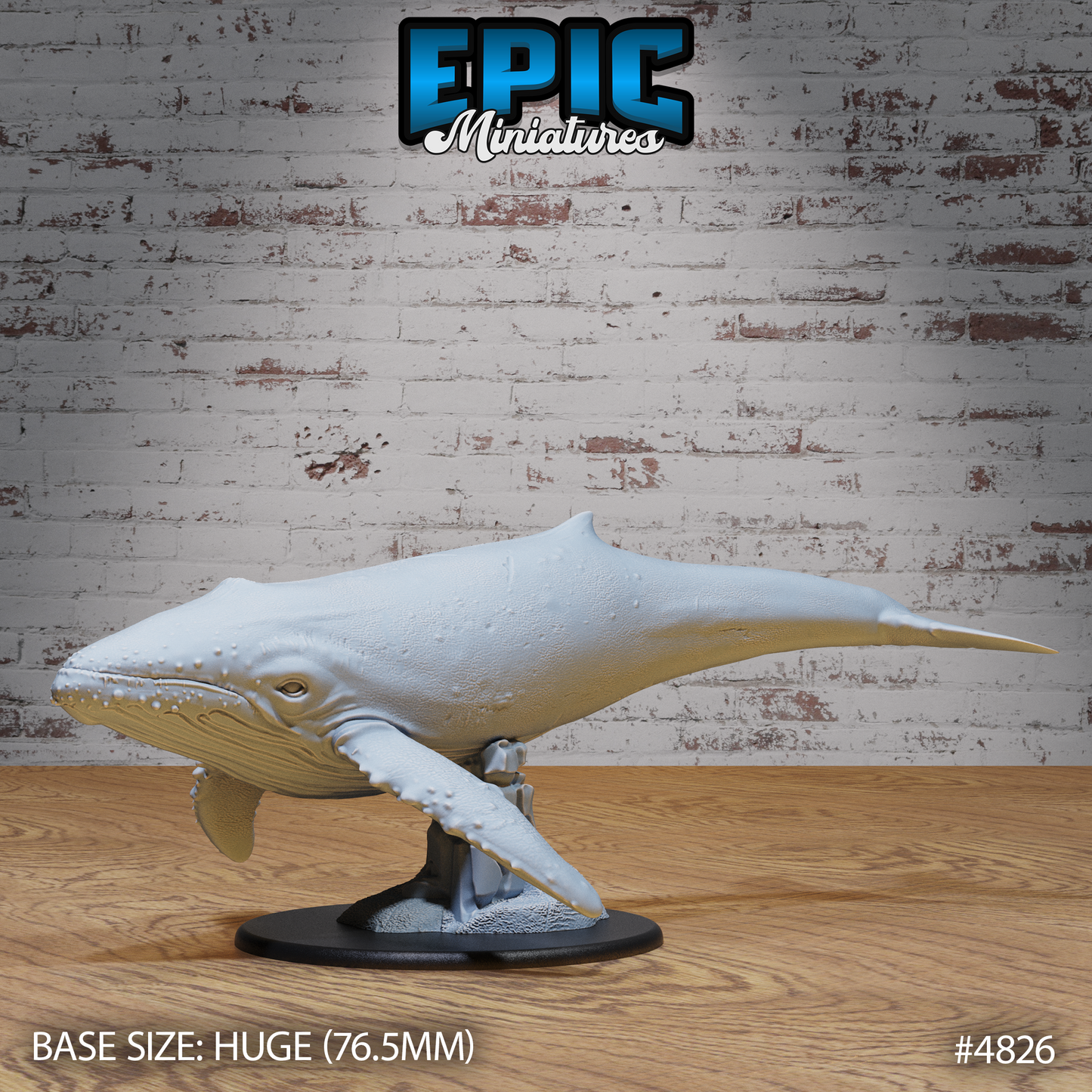 Humpback Whale #4826-#4827 by Epic Miniatures - Mysterious Ocean | DnD Tabletop Miniatures (28mm Scale)