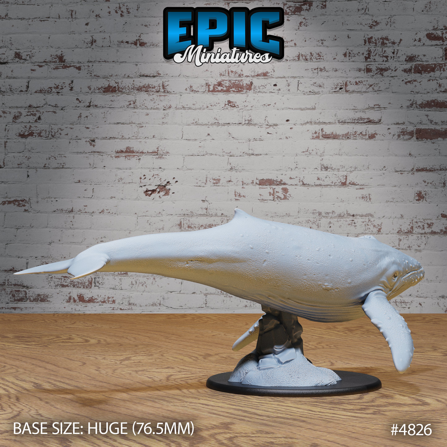 Humpback Whale #4826-#4827 by Epic Miniatures - Mysterious Ocean | DnD Tabletop Miniatures (28mm Scale)