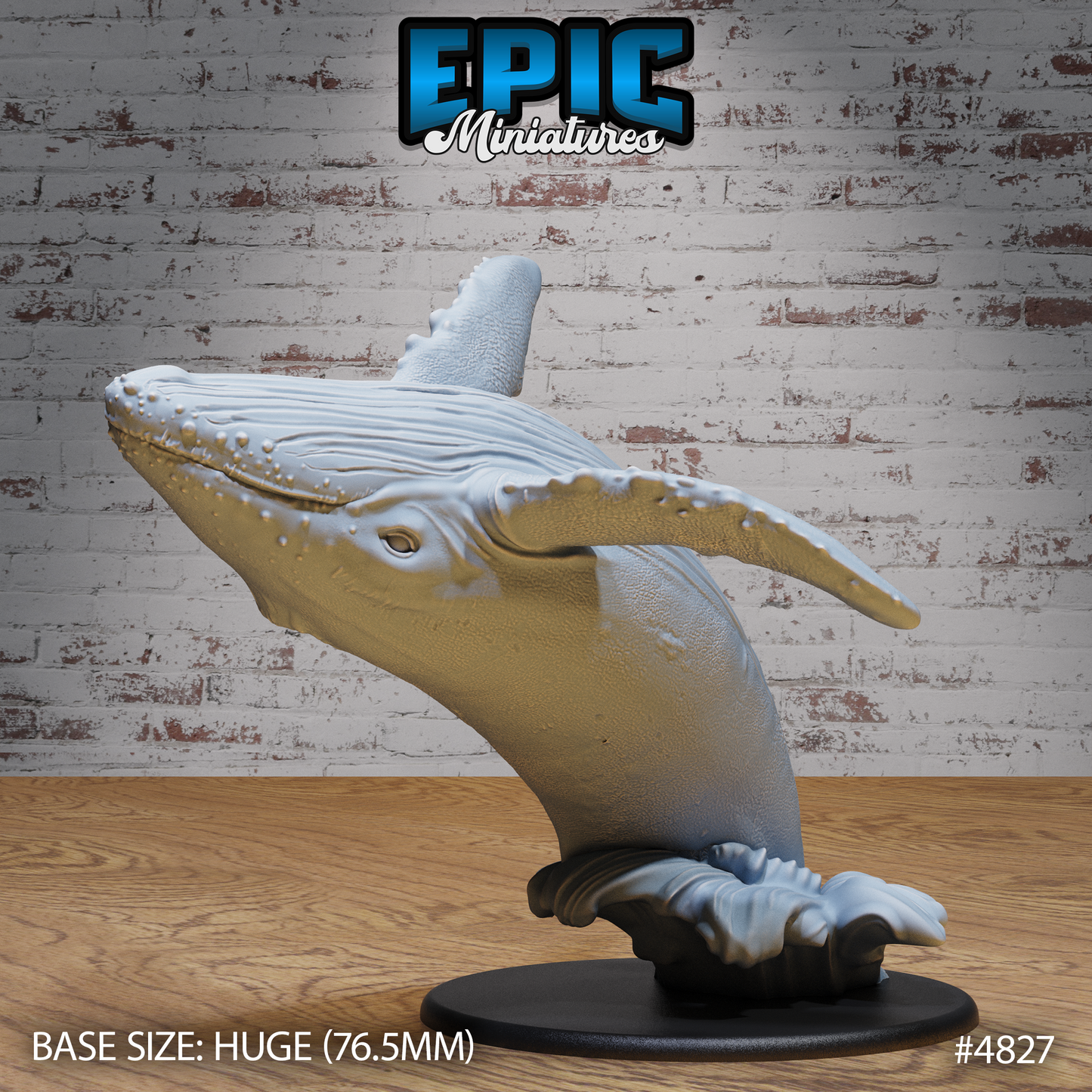 Humpback Whale #4826-#4827 by Epic Miniatures - Mysterious Ocean | DnD Tabletop Miniatures (28mm Scale)