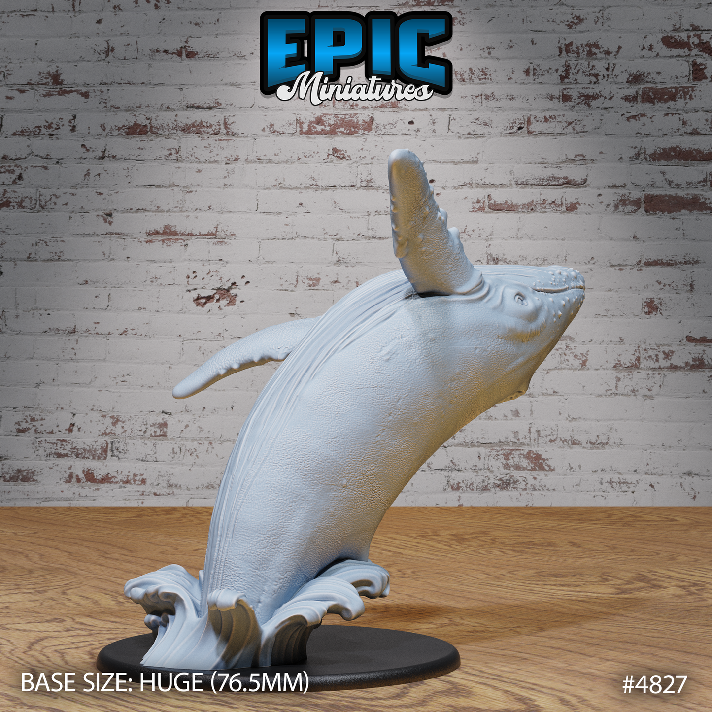 Humpback Whale #4826-#4827 by Epic Miniatures - Mysterious Ocean | DnD Tabletop Miniatures (28mm Scale)