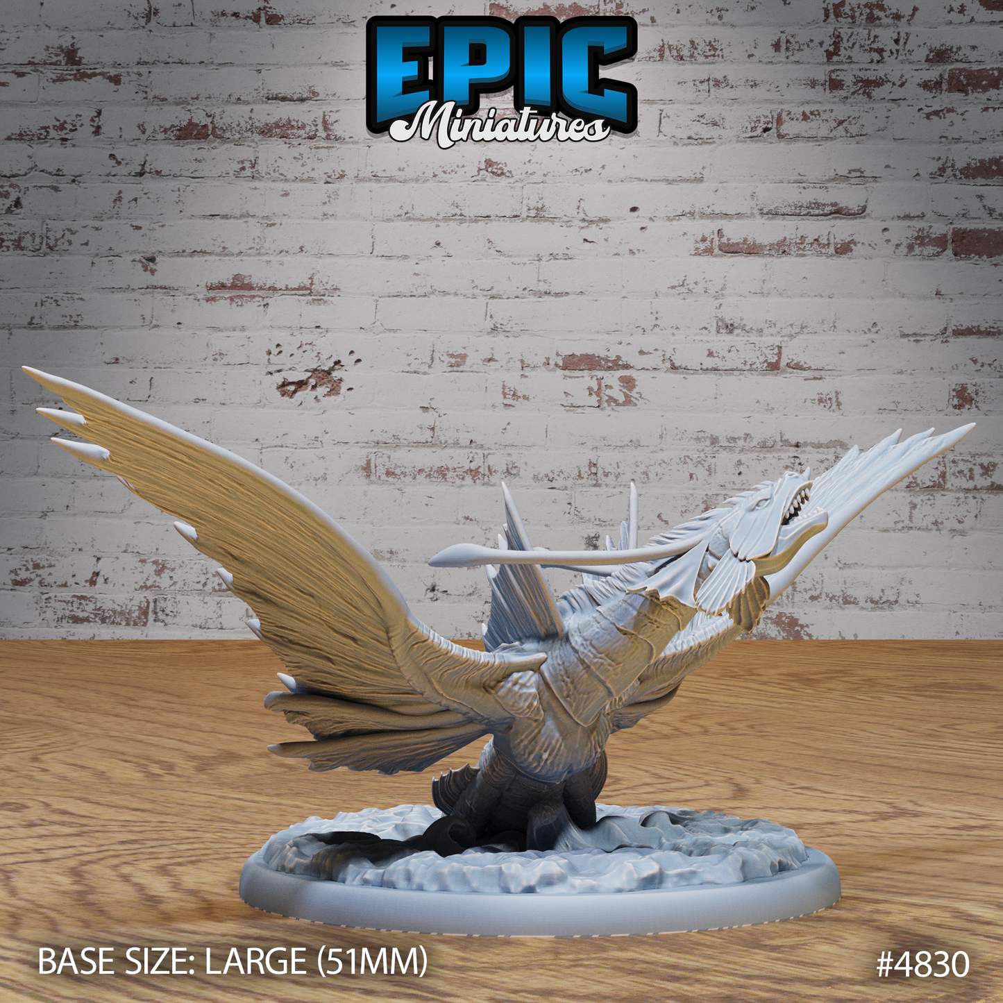 Ocean Wyvern #4828-#4830 by Epic Miniatures - Mysterious Ocean | DnD Tabletop Miniatures (28mm Scale)