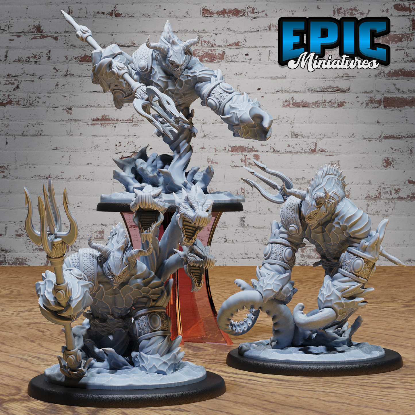 Water Elemental Guard #4839-#4841 by Epic Miniatures | 28mm Scale D&D Tabletop Miniature