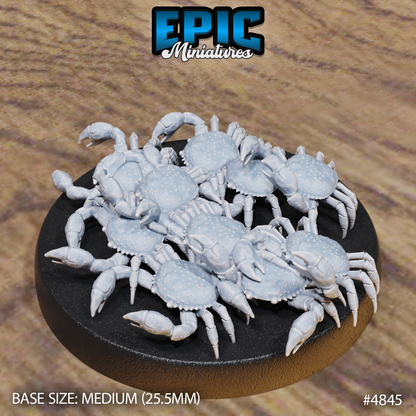 Crab Swarm #4844-#4845 by Epic Miniatures | 28mm Scale D&D Tabletop Miniature