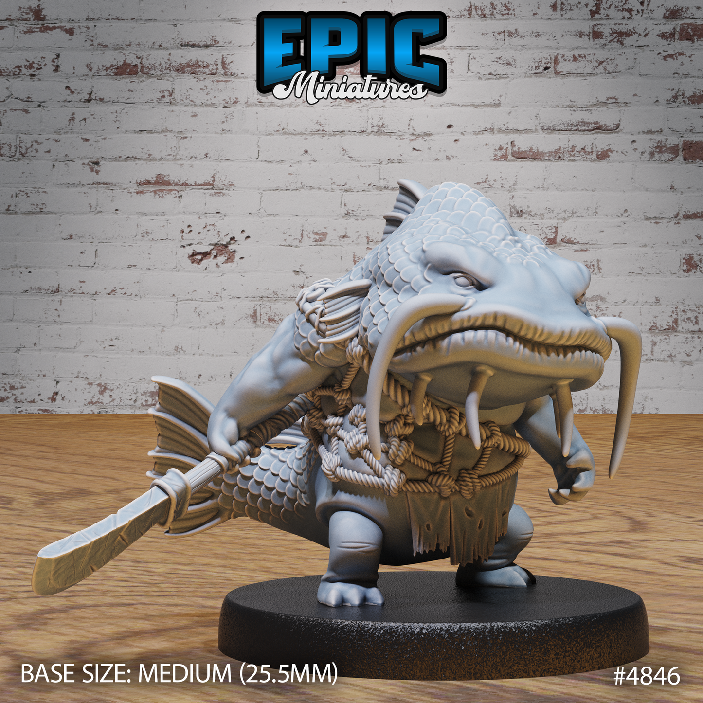 Catfish Folk #4846-#4848 by Epic Miniatures | 28mm Scale D&D Tabletop Miniature