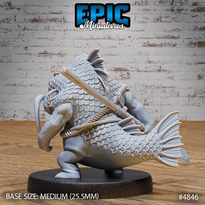 Catfish Folk #4846-#4848 by Epic Miniatures | 28mm Scale D&D Tabletop Miniature