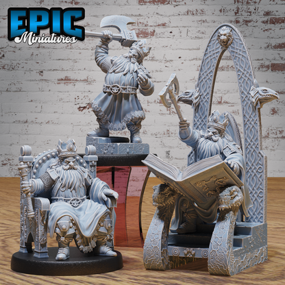 Dwarf King Set (#4866-#4868) by Epic Miniatures | D&D Tabletop Miniatures