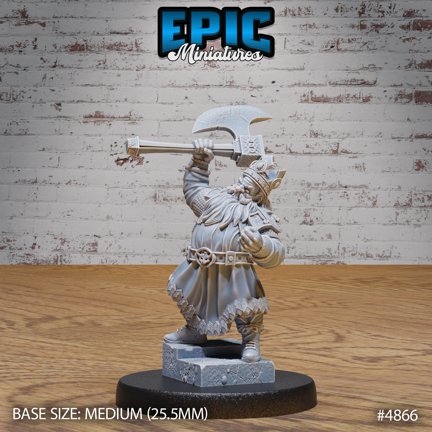 Dwarf King Set (#4866-#4868) by Epic Miniatures | D&D Tabletop Miniatures