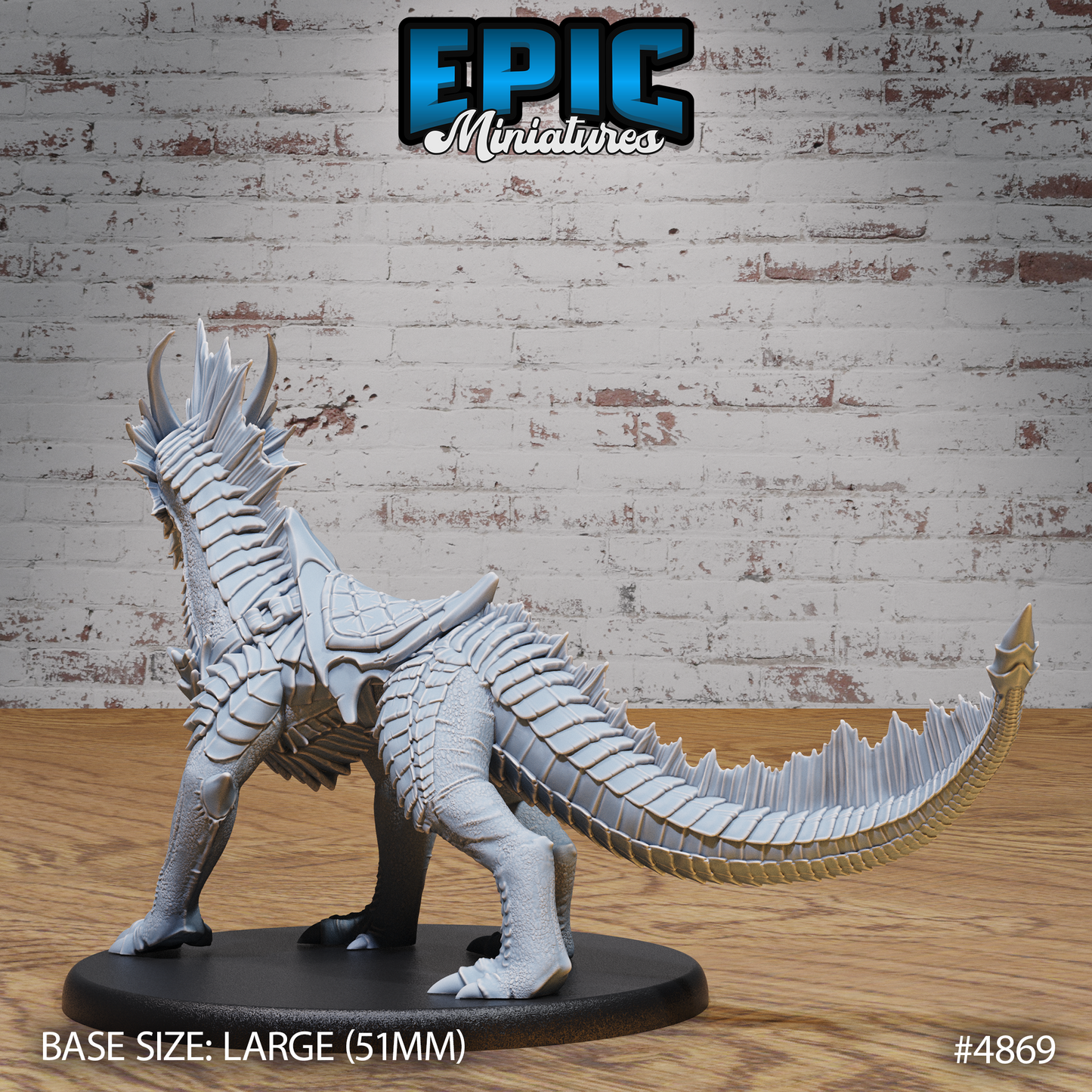 Guard Drake Silver Miniature #4869-#4871 | Epic Miniatures | D&D Tabletop RPG