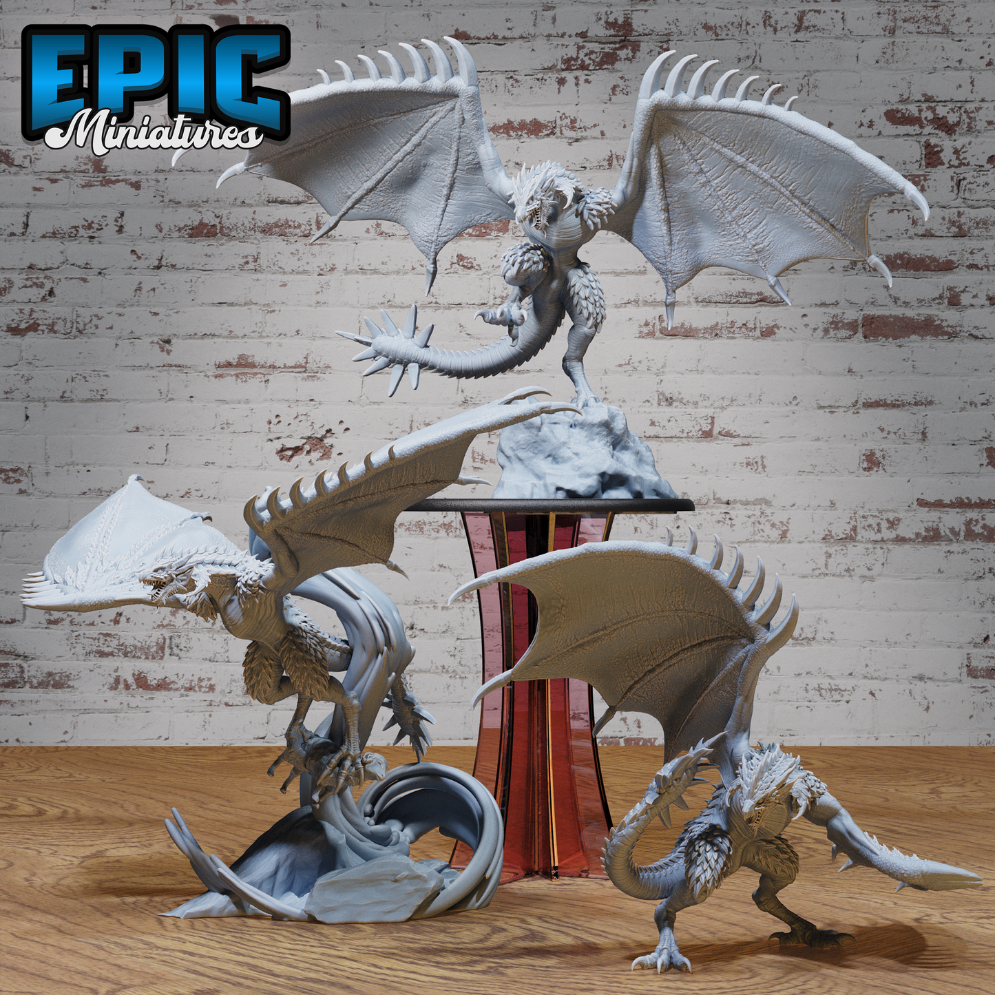 Demise Wyvern #4884-#4886 by Epic Miniatures | D&D Tabletop Miniatures