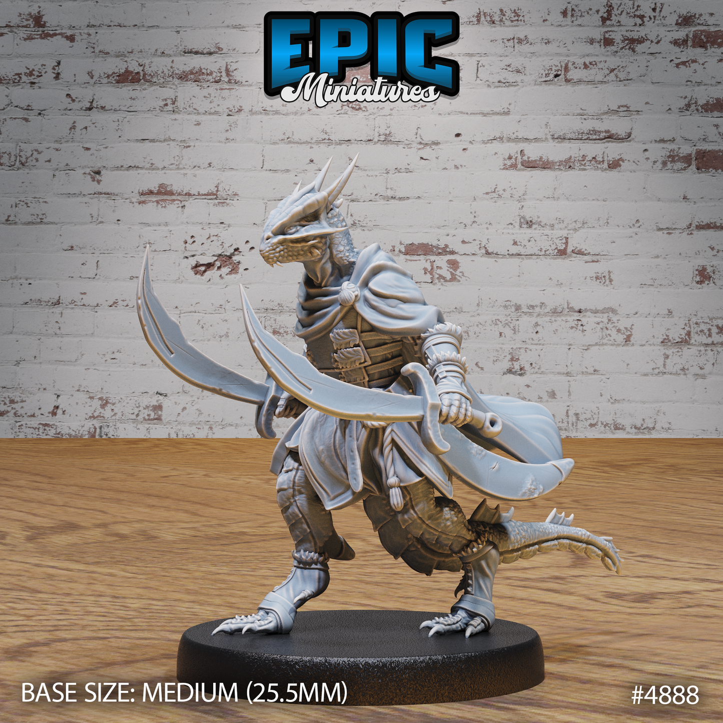 Half-Dragon Adventurer #4887-#4889 by Epic Miniatures | D&D Tabletop Miniatures