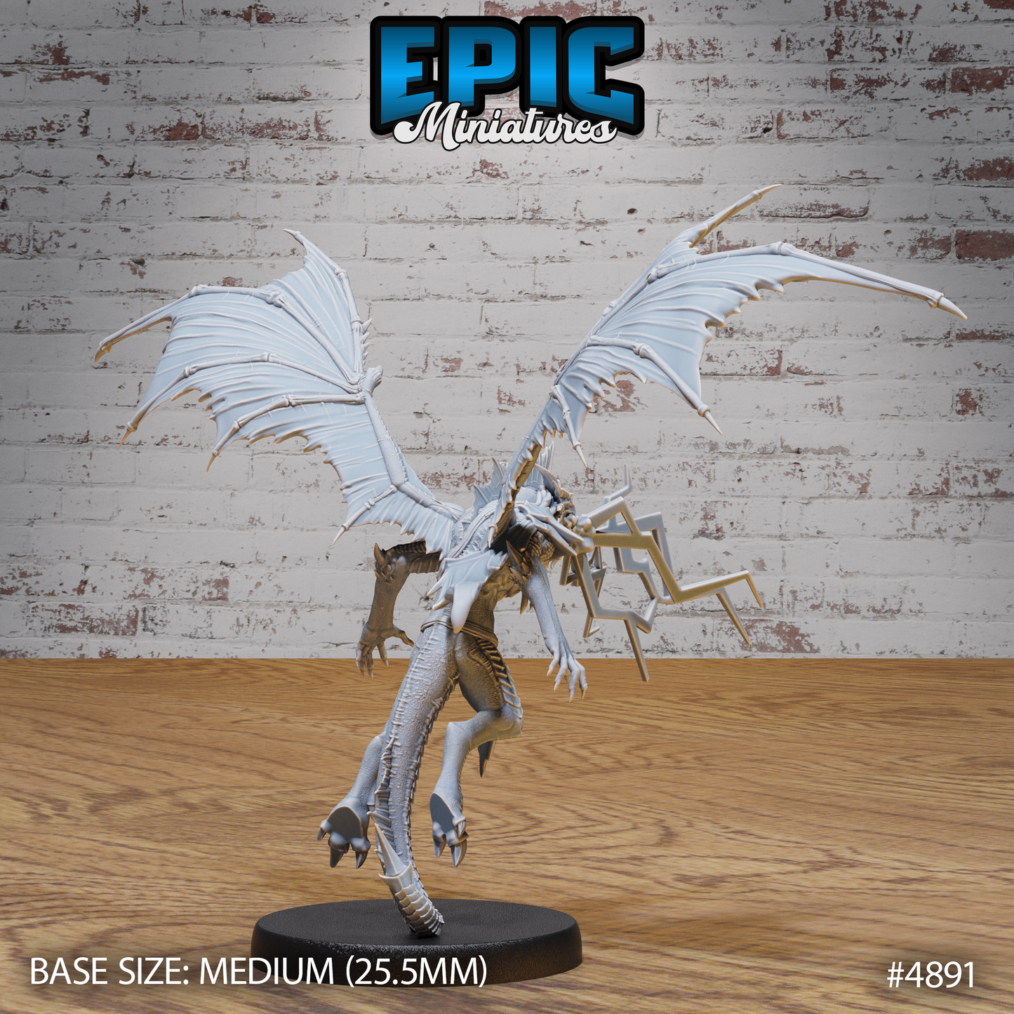 Draconic Demon Bronze #4890-#4892 by Epic Miniatures | D&D Tabletop Miniatures