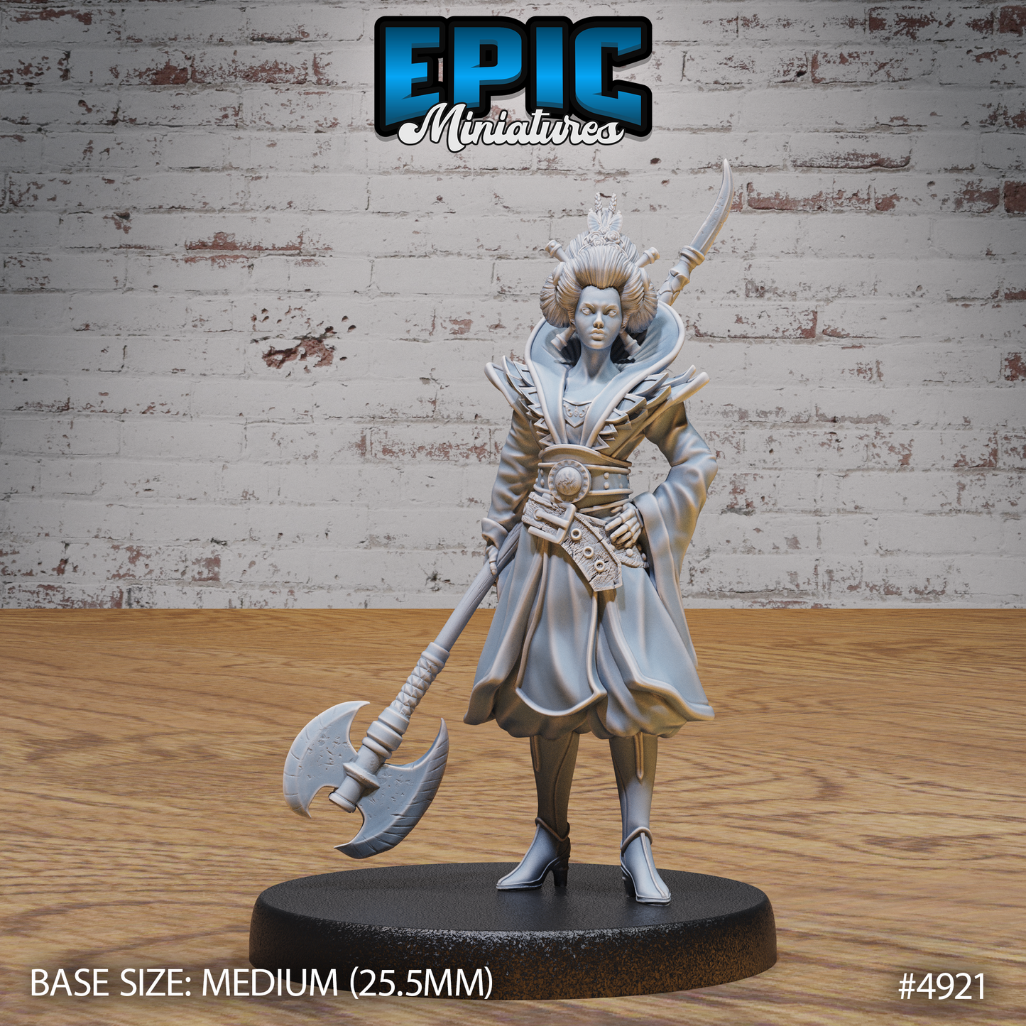 Warrior Empress #4921-#4923 | Epic Miniatures | D&D Tabletop Miniature | Regal Fighter for Fantasy Roleplaying & Wargaming