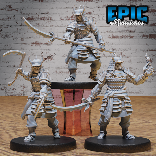 Oni Samurai #4929-#4931 | Epic Miniatures | D&D Tabletop Miniature | Fierce Demon Warrior for Fantasy Roleplaying