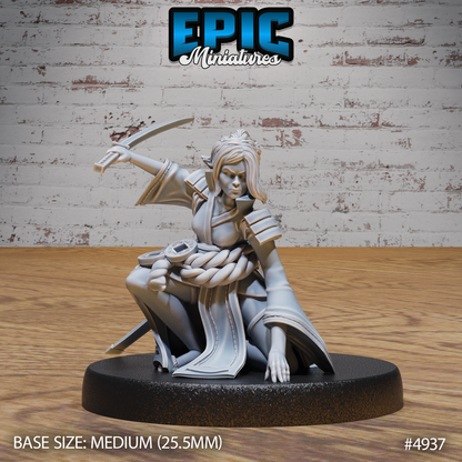 Samurai Woman #4935-#4937 | Epic Miniatures | D&D Tabletop Miniature | Elegant and Fierce Warrior for Fantasy Roleplaying