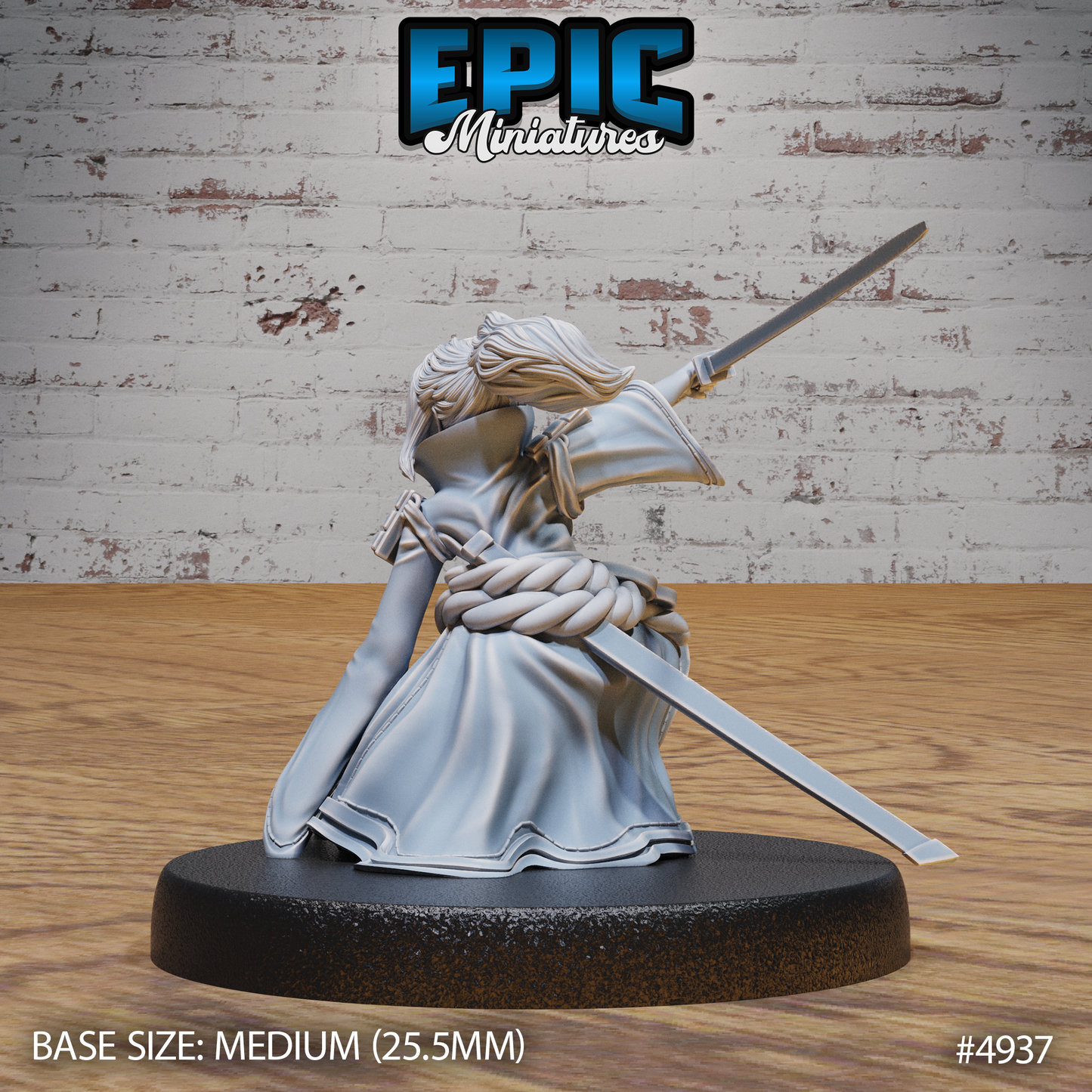 Samurai Woman #4935-#4937 | Epic Miniatures | D&D Tabletop Miniature | Elegant and Fierce Warrior for Fantasy Roleplaying