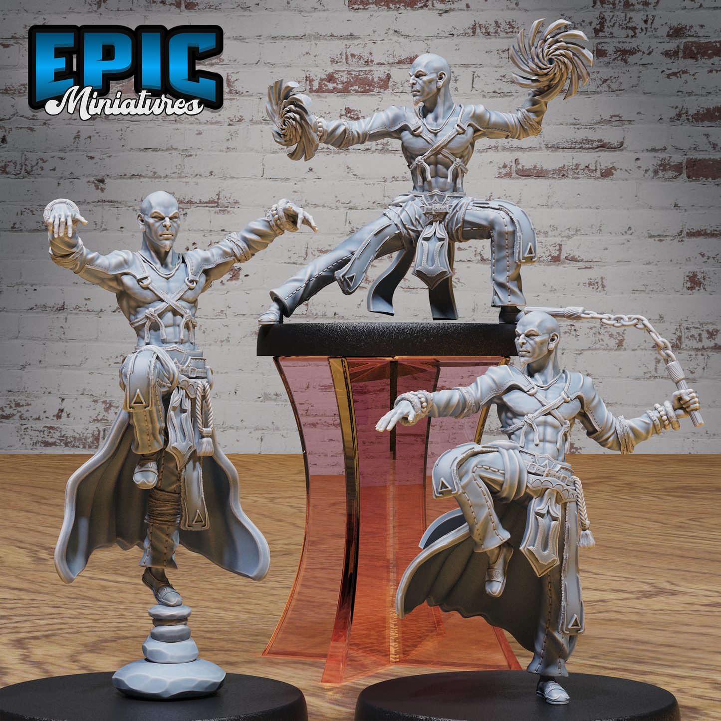 Monk Adventurer Male #4946-#4948 | Epic Miniatures | D&D Tabletop Miniature | Agile Warrior of Peace and Strength