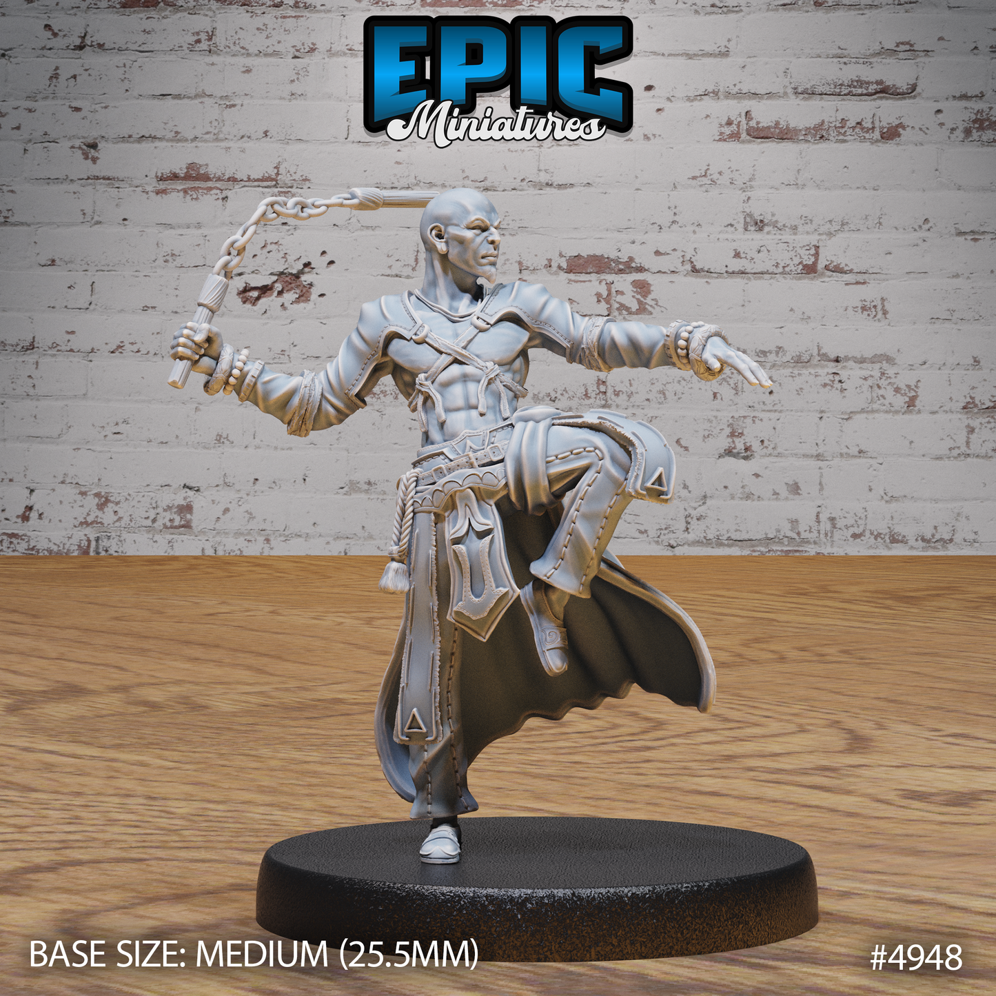 Monk Adventurer Male #4946-#4948 | Epic Miniatures | D&D Tabletop Miniature | Agile Warrior of Peace and Strength