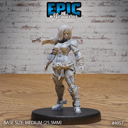 Orc Tiefling Female #4957-#4959 | Epic Miniatures | D&D Tabletop Minis