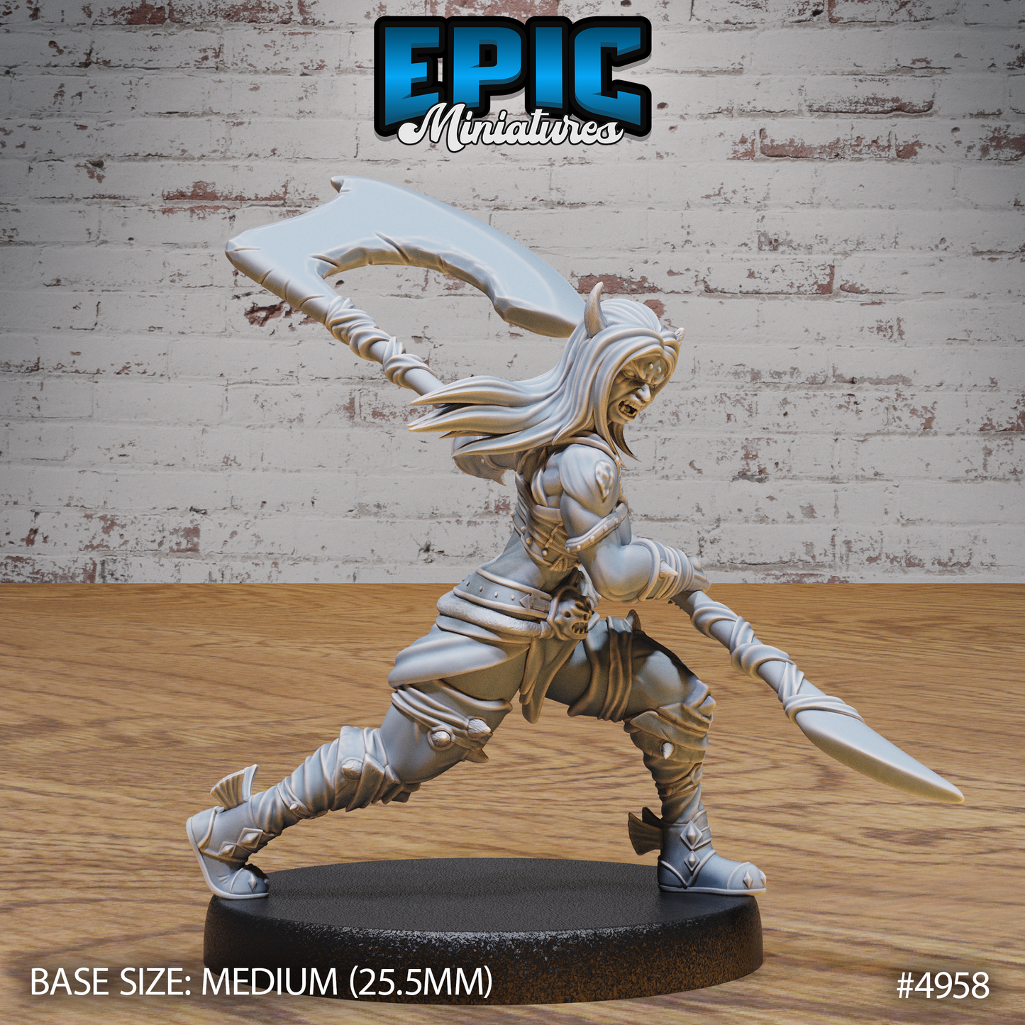 Orc Tiefling Female #4957-#4959 | Epic Miniatures | D&D Tabletop Minis