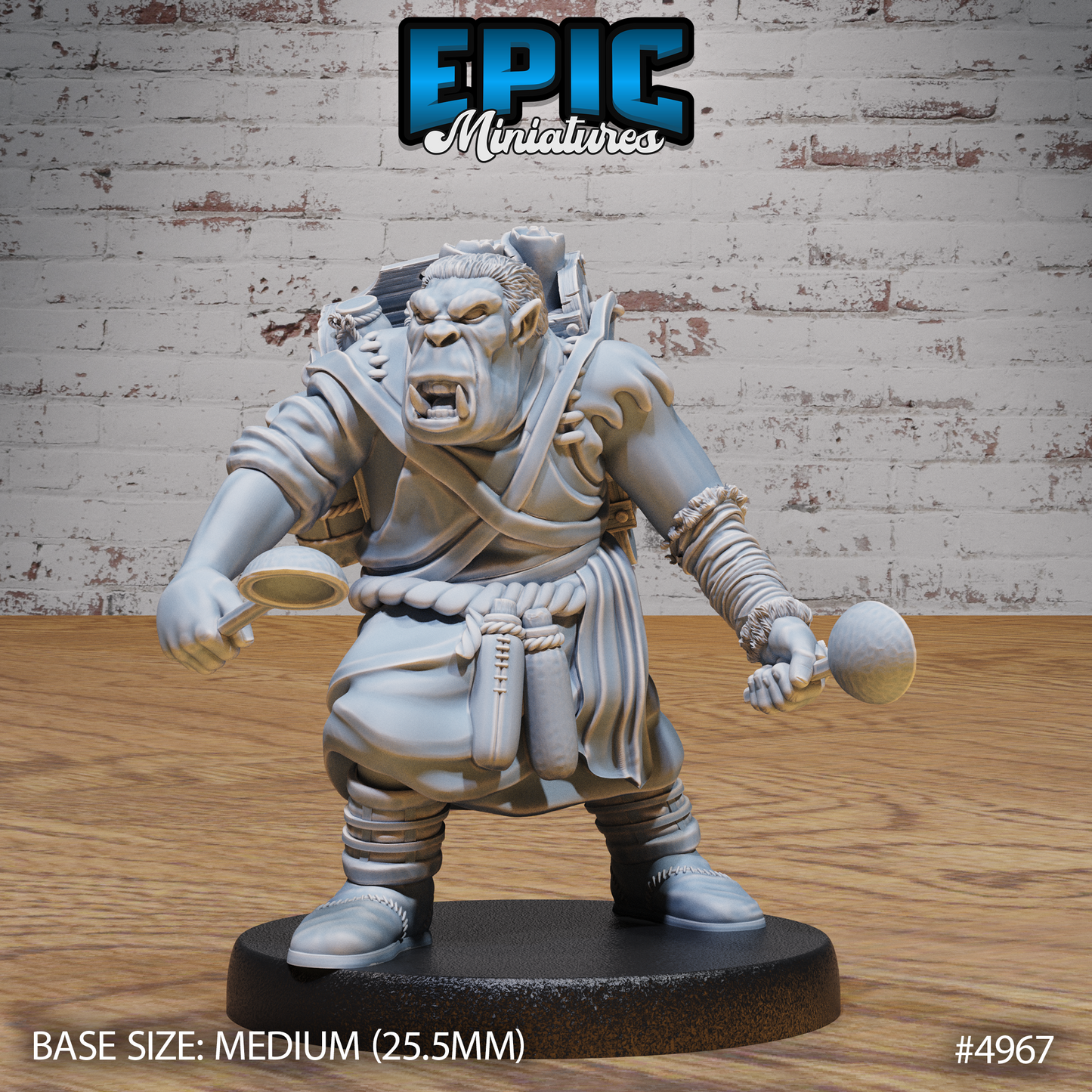 Gray Orc Alchemist #4966-#4968 | Epic Miniatures | D&D Tabletop Miniatures