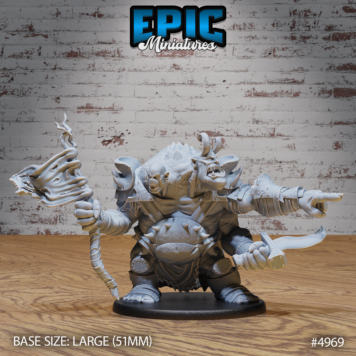 Ettin Mutant General #4969-#4971 | Epic Miniatures | D&D Tabletop Miniatures