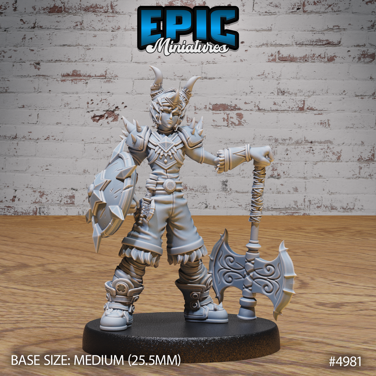 Young Barbarian #4981-#4983 | Epic Miniatures | D&D Tabletop Miniatures