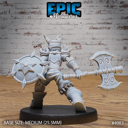 Young Barbarian #4981-#4983 | Epic Miniatures | D&D Tabletop Miniatures