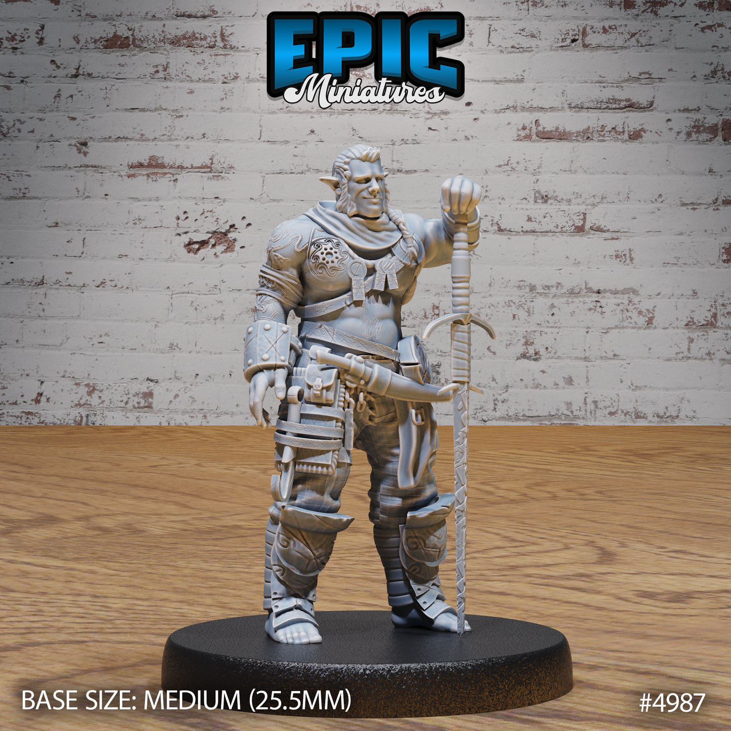 Half Orc Adventurer #4987-#4989 | Epic Miniatures | D&D Tabletop Miniature