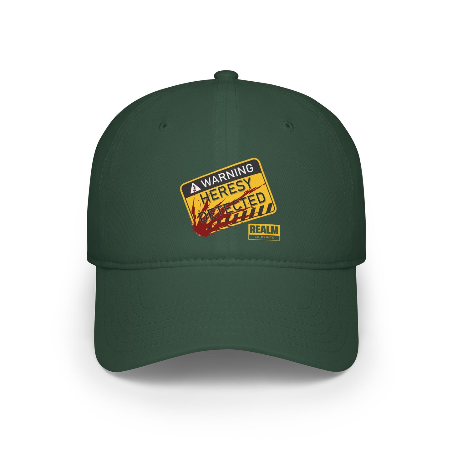 Heresy Detected Realm3DPrints | Low Profile Baseball Cap Dark Green One size