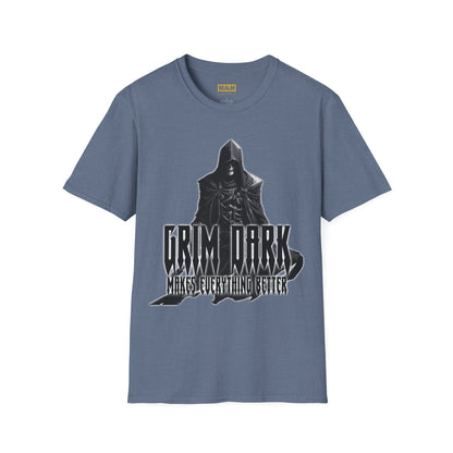 Grim Dark Unisex Softstyle T-Shirt Heather Indigo