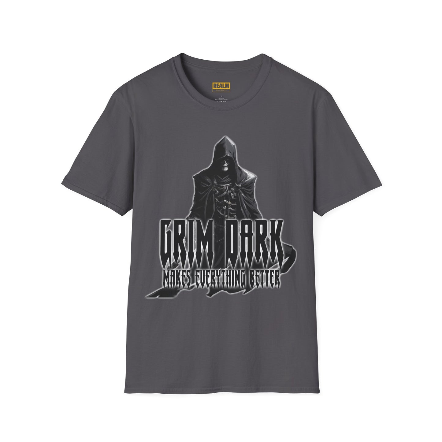 Grim Dark Unisex Softstyle T-Shirt Charcoal