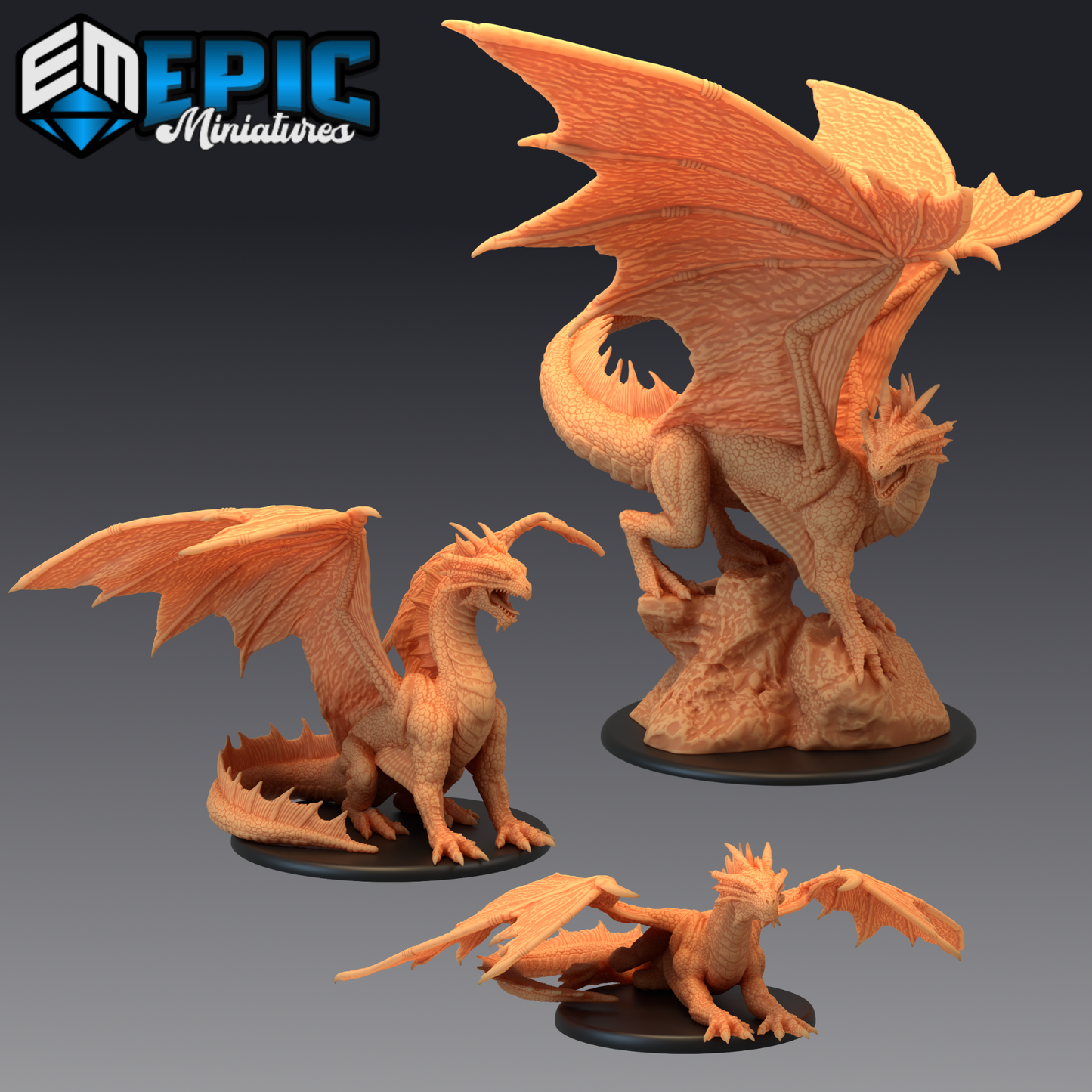 Bronze Dragon - Treasure Hunt Collection | Dungeons and Dragons Miniatures | Epic Miniatures | Fantasy RPG