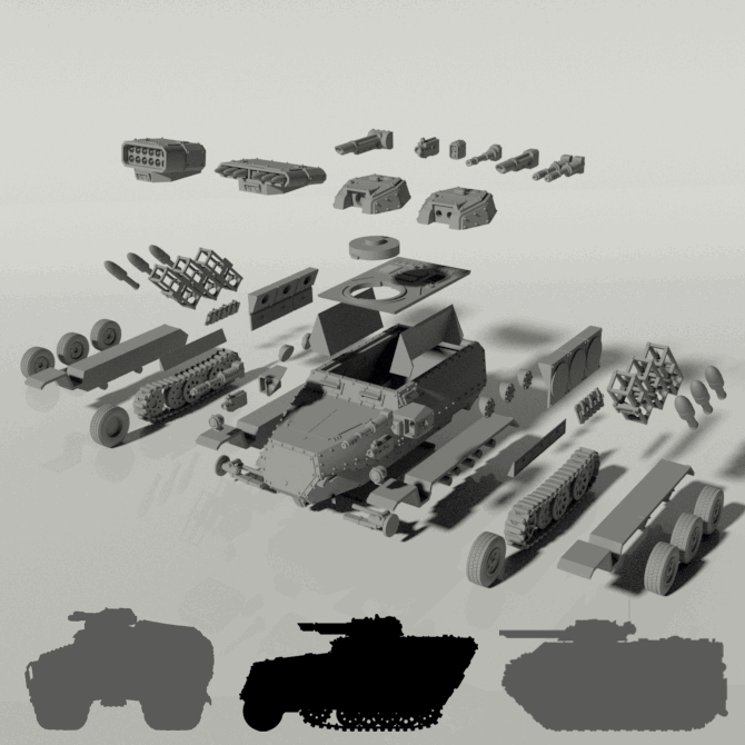 Grim 251 Transport | Artillery Support | Popular as a proxy for tanks from the Imperial Guard