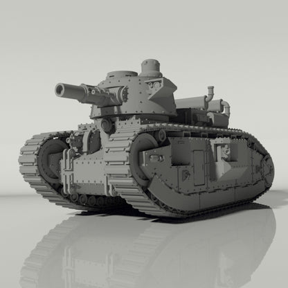 Grim Char 2C Heavy Tank | WWII inspired sci-fi battle tank for Wargaming