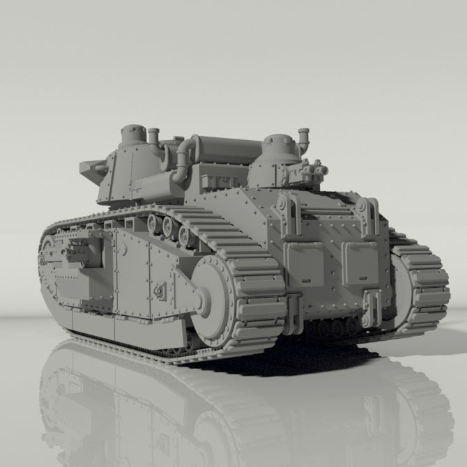 Grim Char 2C Heavy Tank | WWII inspired sci-fi battle tank for Wargaming